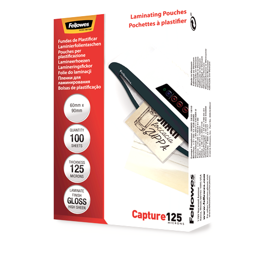 FELLOWES - Pack 100 Bolsas Plastificar 60x90 125 M (Ref.5397402)
