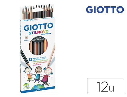 GIOTTO - LAPICES DE COLORES STILNOVO SKIN TONES CAJA DE 12 COLORES (Ref.257400)
