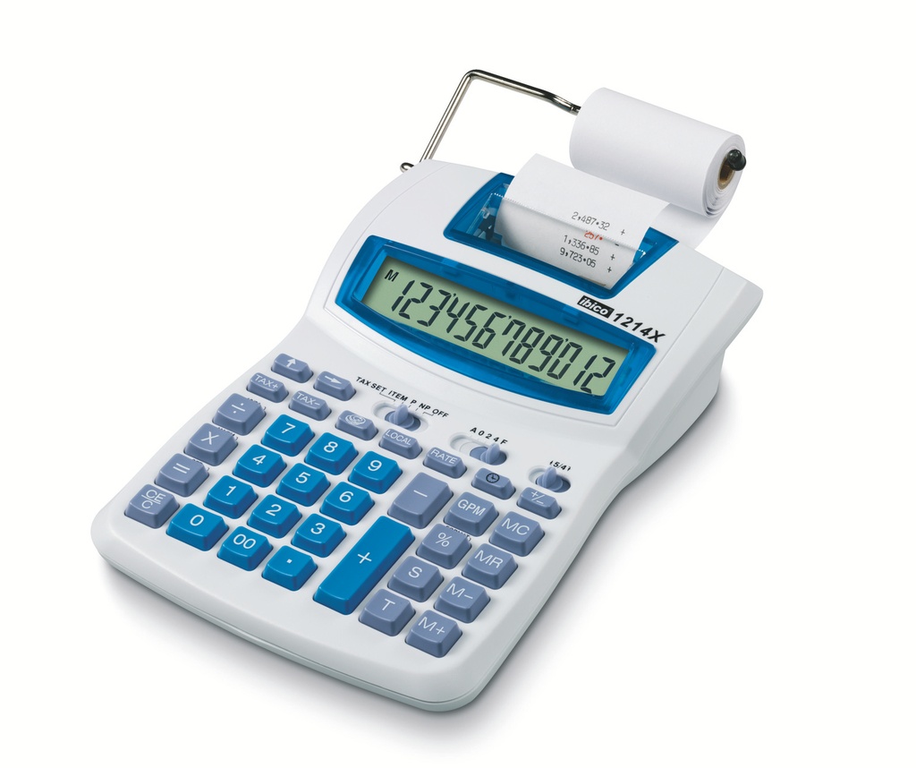 IBICO - Calculadora sobremesa impresion 1214X 12 digitos Electrica y pila (Ref.IB410031)