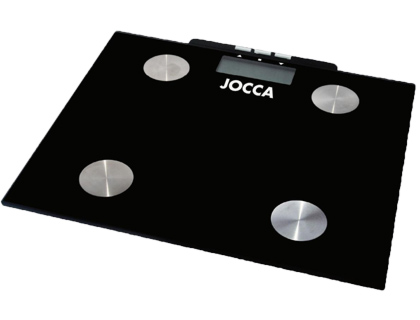 JOCCA - BASCULA DE BAÑO HASTA 150KG MIDE EL PORCENTAJE DE GRASA CORPORAL CON MEMORIA (Ref.7148)