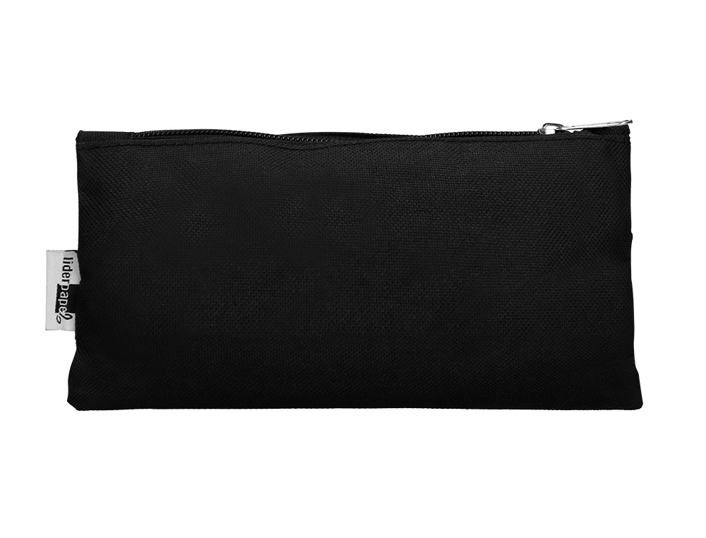 LIDERPAPEL - BOLSO ESCOLAR PORTATODO ESTRECHO NEGRO 200X60 MM (Ref.PX01)