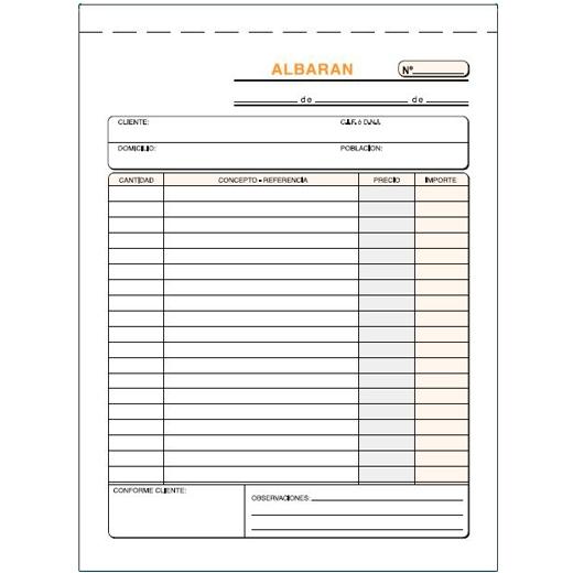 LOAN - TALONARIO ALBARANES 4º NATU DUPLI (64ND) (Ref.T-120)