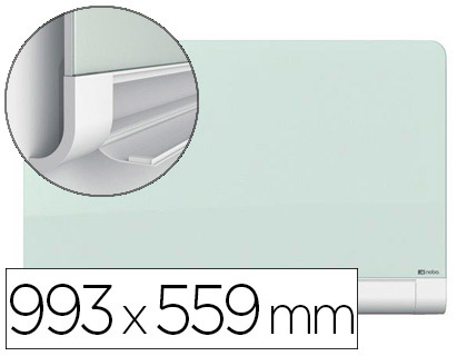 NOBO - PIZARRA BLANCA DIAMOND CRISTAL MAGNETICA ESQUINAS REDONDAS 993X559 MM (Ref.1905191)