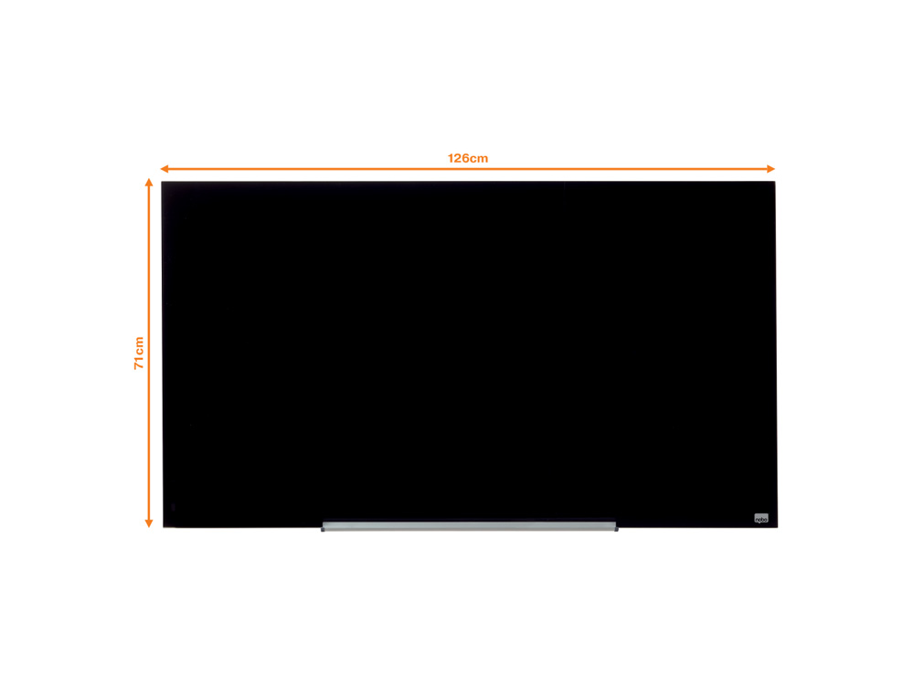 NOBO - Pizarra Diamond Glass Negro 1260x711 (Ref.1905181)