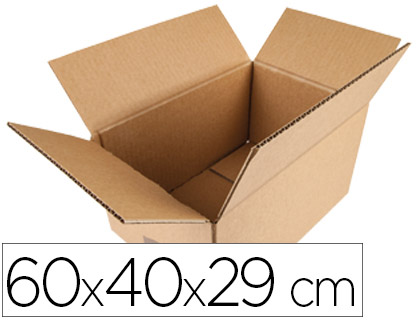 Q-CONNECT - CAJA PARA EMBALAR AMERICANA MEDIDAS 600X400X290 MM ESPESOR Cartón 5 MM (Ref.KF26137)