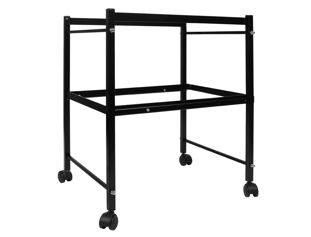 Q-CONNECT - CARRITO PARA CARPETAS COLGANTE NEGRO CON RUEDAS Y BANDEJA INFERIOR EXTRAIBLE PARA CARPETAS TAMAÑO FOLIO (Ref.KF15266)