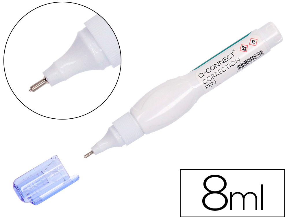 Q-CONNECT - CORRECTOR LAPIZ 8 ML CON PUNTA METALICA (Ref.KF00271)