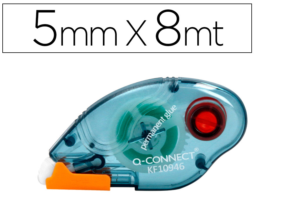 Q-CONNECT - PEGAMENTO ROLLER COMPACT PERMANENTE 6,5 MM DE ANCHO X 8,5 MT - UNIDAD (Ref.KF10946)
