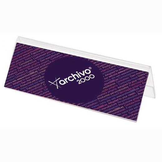ARCHIVO 2000 - Portanombres Sobremesa 300x102x85mm TRANSPARENTE (Ref.10404 CS TP)