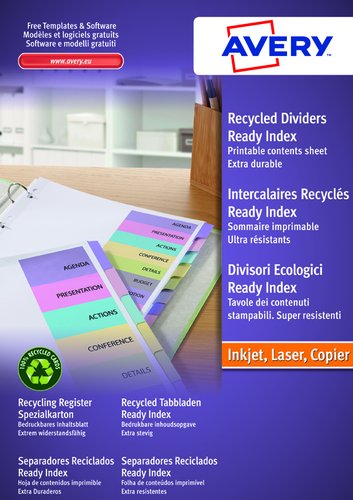 AVERY - Separadores numericos Ready Index 6 posiciones 0 (Ref.1734501)