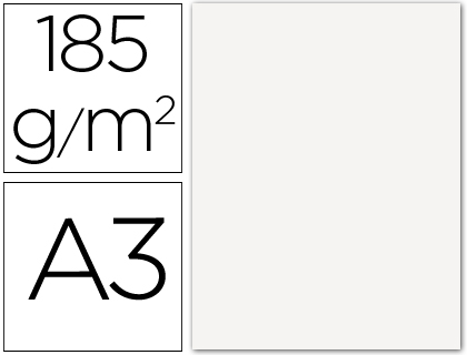 CANSON - Cartulina 50 Hojas A3 Blanco 185 gr (Ref.200040180)