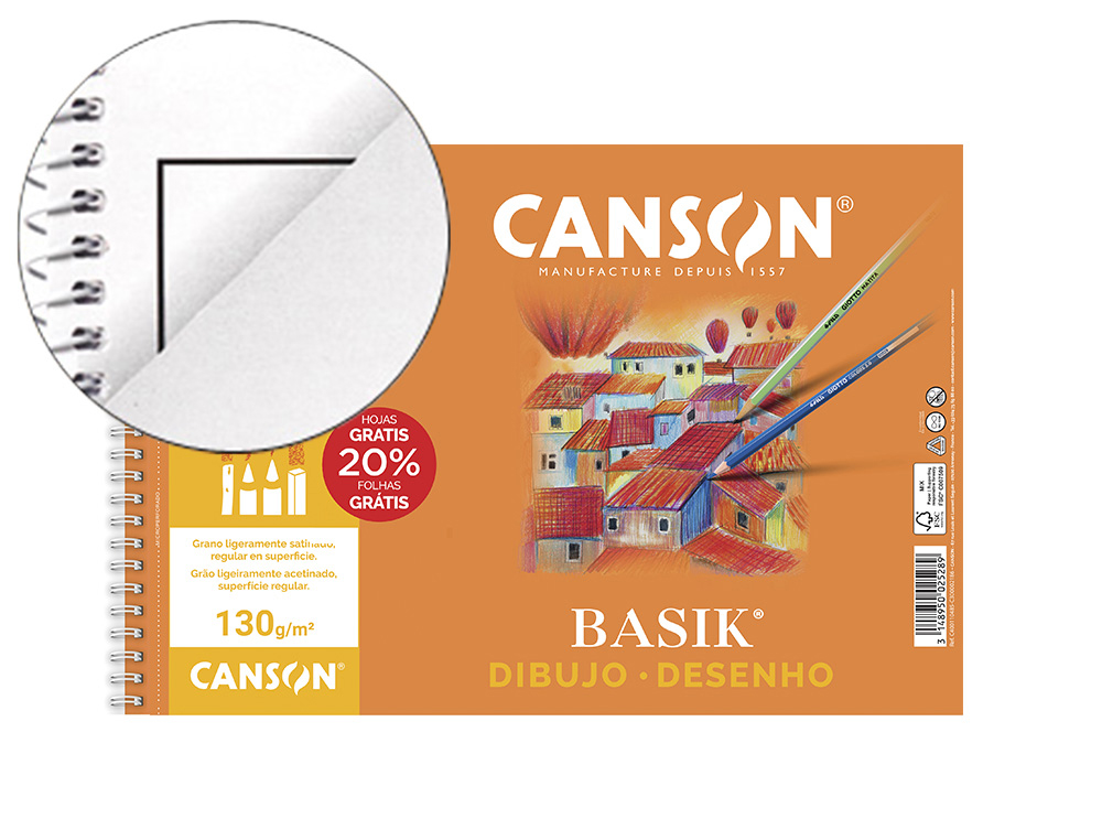 CANSON - Papel 20 Hojas A4 130 Gr (Ref.200408061)