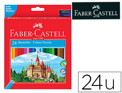 FABER CASTELL - Estuche lapices Colores surtidos 24 ud Madera HT- (Ref.120124)