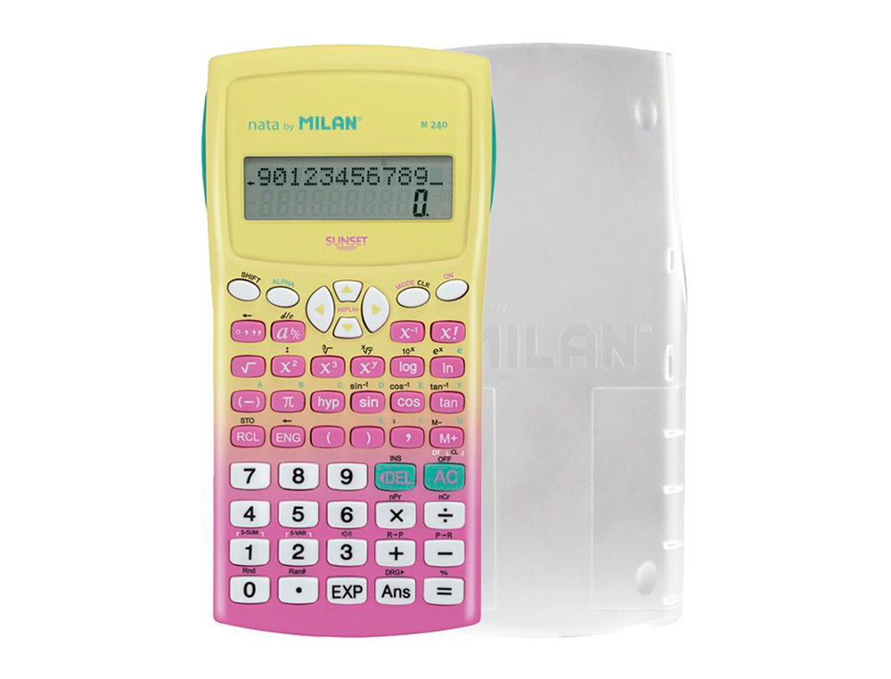 MILAN - CALCULADORA CIENTIFICA 10+2 DIGITOS M240 SUNSET ROSA (Ref.159110SNPBL)
