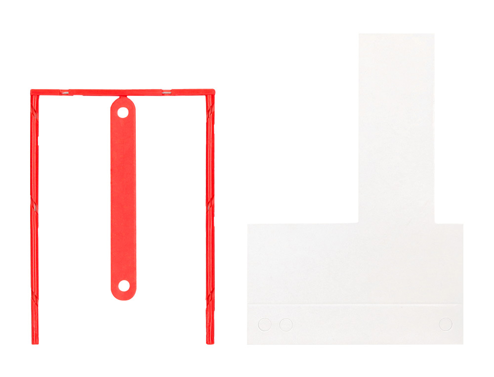 Q-CONNECT - ENCUADERNADOR FASTENER PLASTICO D-CLIPS COLOR ROJO CAJA DE 100 UNIDADES (Ref.KF02281)