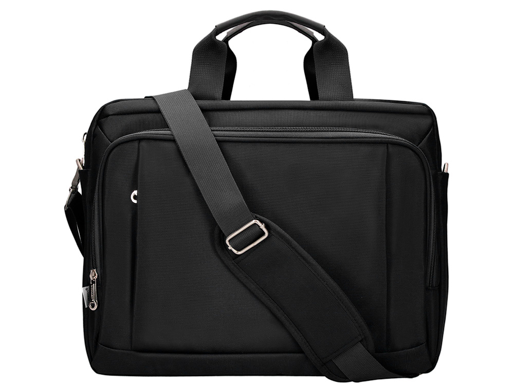 Q-CONNECT - MALETIN PARA PORTATIL 15,5" NEGRO 1 ASA 1 BOLSILLO EXTERIOR MEDIDAS 390X310X120MM (Ref.KF16978)