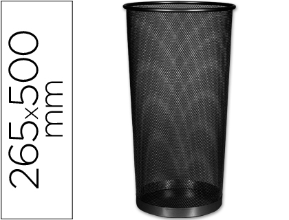 Q-CONNECT - PARAGUERO METALICO REJILLA NEGRO -265 DIAMETRO X 500 MM (Ref.KF00829)