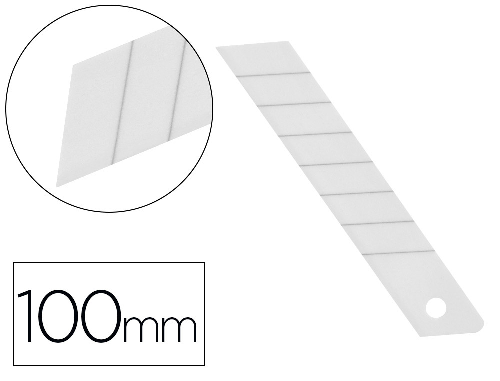 Q-CONNECT - Repuesto cuter ancho ceramico blister de 5 unidades para cuter kf17106 (Ref. KF11267)