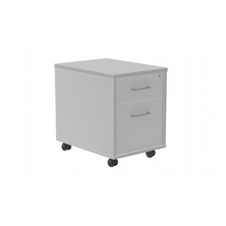 ROCADA - Bucks Serie Store mesa 2cajones+1carpetas colgantes Melamina 60x50x72cm Gris-gris (Ref.4006AB02)