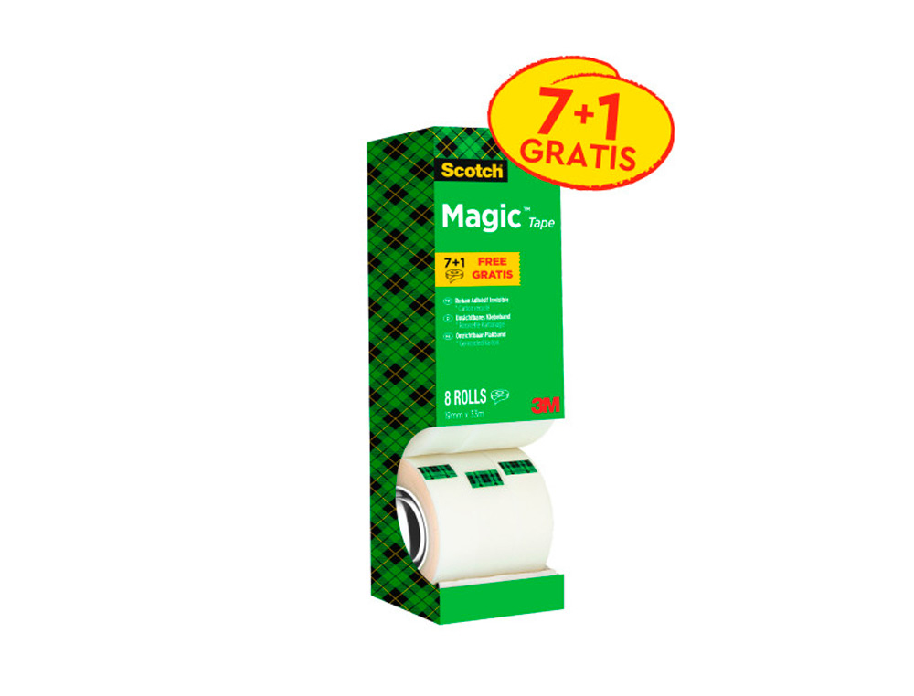 SCOTCH - Cinta adhesiva Invisible 810 Repara documentos 8ud 19x33mm No amarillea FT510116336 (Ref.XA004839487)