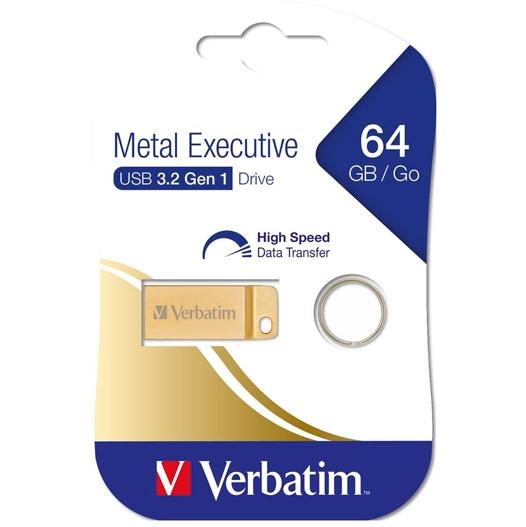 VERBATIM - Memoria Metal Executive USB 3.0 64 GB oro (CANON L.P.I. 0,24€ Incluido) (Ref.99106)