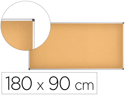 FAIBO - Tablero de corcho 90X180 Marco de aluminio (Ref.CA071170)