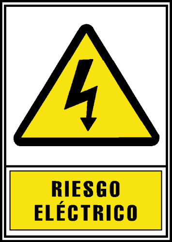 ARCHIVO 2000 - Señalizacion Riesgo Electrico 297x105 mm Fotoluminiscentes (Ref.6172-03AM)