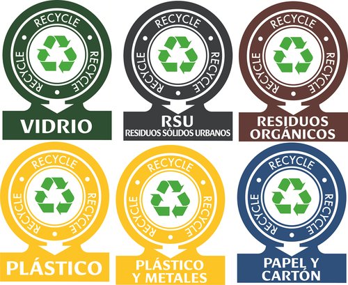 AVERY - Etiquetas adhesivas para residuos 141x110 mm pack de 6 unidades surtidas (Ref. KIT-OF6-ES)