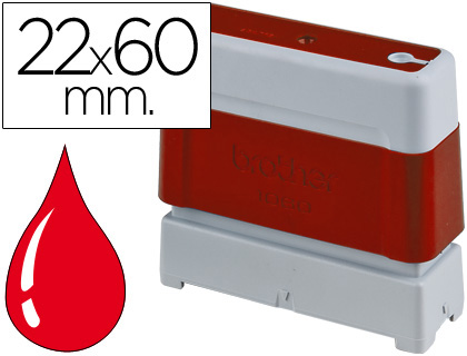 BROTHER - SELLO AUTOMATICO 22 MM X 60 MM ROJO (Ref.PR-2260R6P)