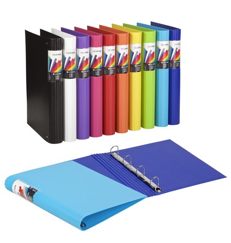 CARCHIDEA - Carpeta 4 anillas mix.25mm,A4,lomo 40mm,Cartón forrado p.p.,porta etiq.pers.,c.rojo (Ref.12160412)