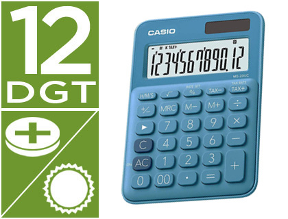 CASIO - Calculadora SobremesaAzul (Ref.MS-20UC-BU)