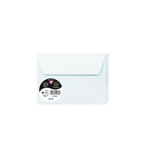 CLAIREFONTAINE - Sobres Paquete 20 ud 114X162 Azul 120 G (Ref.731480)