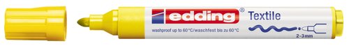EDDING - Marcador textil 4500 Trazo 2-3mm Punta conica Tinta pigmentada a base de agua (Ref.4500-05)