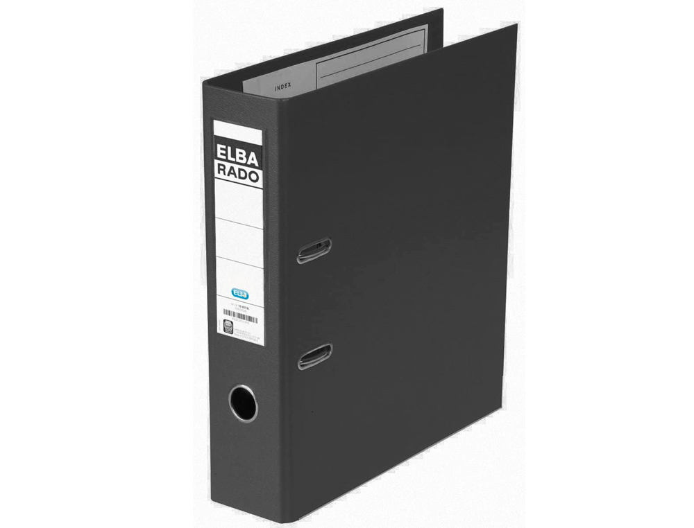 ELBA - Archivador de Palanca Rado Plast Folio Lomo 80mm Negro (Ref.100022764)