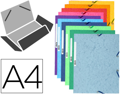 EXACOMPTA - Carpeta Gomas Nature Future Con solapa 320 x 240 10 Colores surtidos vivos (Ref.55510E)