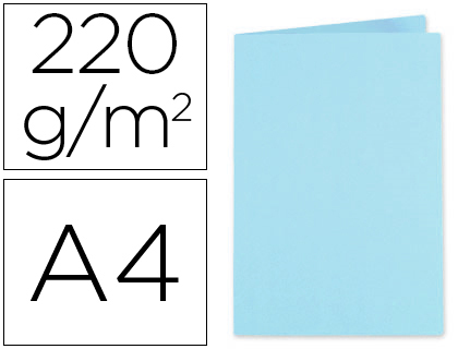 EXACOMPTA - Subcarpeta Foldyne A4/folio Cartulina reciclada Azul 250 G (Ref.410006E)