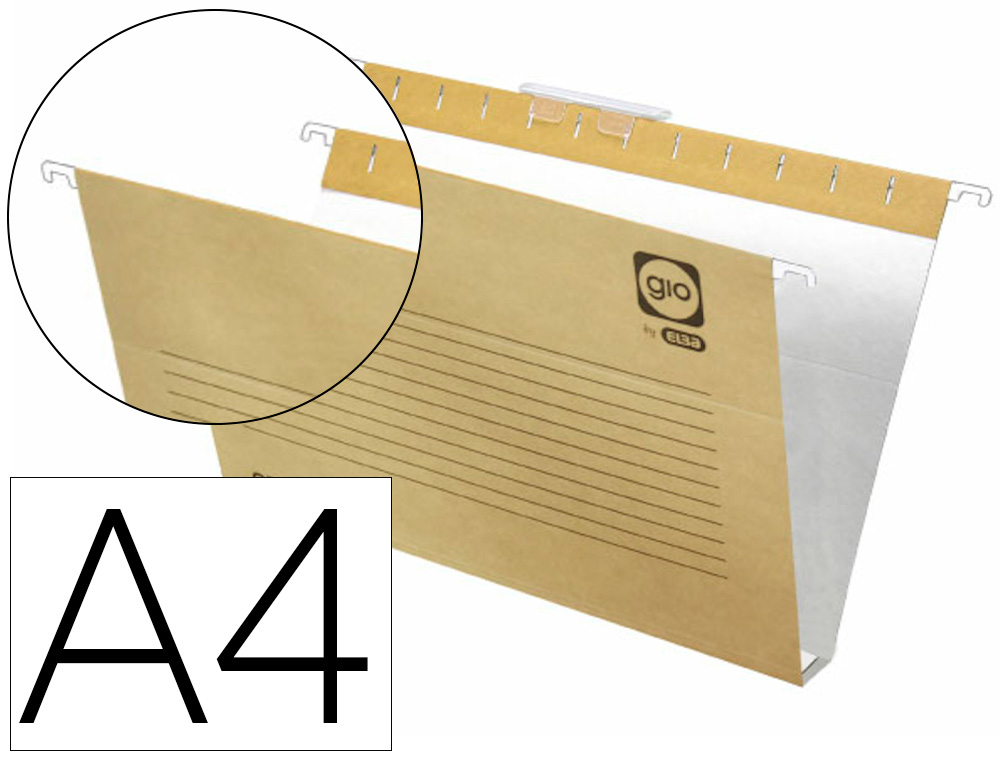 GIO - Carpeta colgante A4 240x315x330mm Kraft Bicolor 240 gr Varilla acero (Ref.400021943)