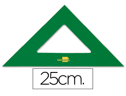 LIDERPAPEL - ESCUADRA 25 CM ACRILICO VERDE (Ref.ES04)