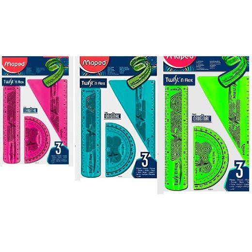 MAPED - Kit regla, escuadra y cartabón flexible (Ref.895024)