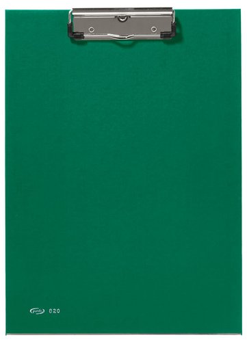 PARDO - PORTANOTAS CARTON FORRADO PVC FOLIO CON PINZA METALICA VERDE (Ref.82004)