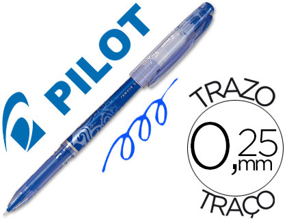 PILOT - Boligrafo Frixion Point Azul Neón Trazo 0.4 mm Refuerzo Metálico Punta fibra (Ref.BL-FRP5-L / NFPA)