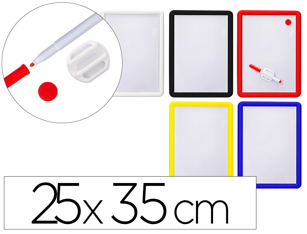 PIZARRA BLANCA MAGNETICA 25X35 CM -ROTULADOR Y BORRADOR (Ref.327-M)