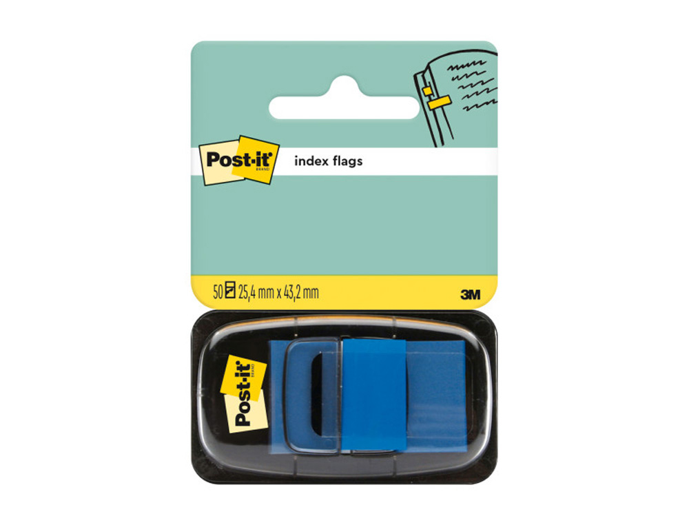 POST-IT - BANDERITAS ADHESIVAS 25,4x43,1 - AZUL (Ref.680-2/7100089834)