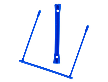 Q-CONNECT - ENCUADERNADOR FASTENER PLASTICO E-CLIPS COLOR AZUL CAJA DE 100 UNIDADES (Ref.KF02282)