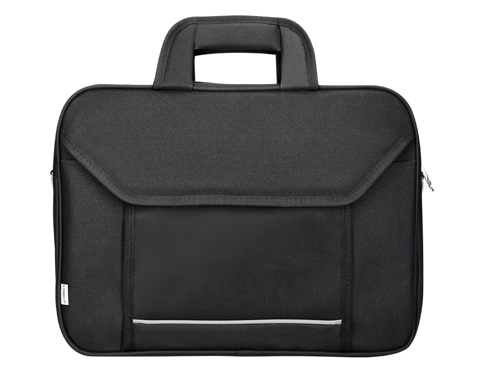 Q-CONNECT - MALETIN PARA PORTATIL 15,4" NEGRO 1 ASA 2 BOLSILLOS EXTERIORES MEDIDAS 390X290X90 MM (Ref.KF16980)