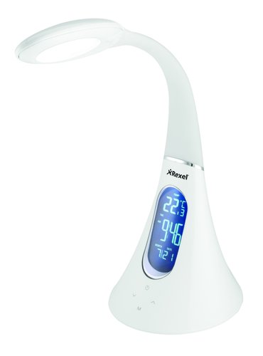 REXEL - Lámpara POD+ ACTIVITA 3 AJUSTES DE INTENSIDAD.CON RELOJ,CALENDARIO Y TEMPERATURA (Ref.4402012EU)