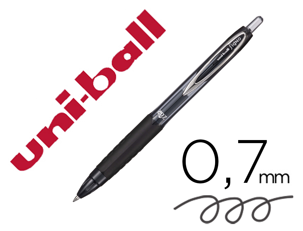 UNI-BALL - Roller Signo UMN-207 Negro Trazo 0,4mm Tinta gel (Ref.762633000)