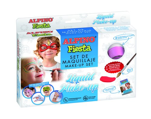 ALPINO - MAQUILLAJE LIQUIDO SET DE 8 COLORES SURTIDOS MAS PINCEL (Ref.DL000100)
