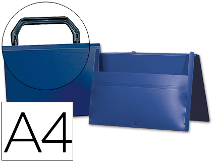 BEAUTONE - CARPETA PORTADOCUMENTOS BROCHE 34862 POLIPROPILENO DIN A4 AZUL -CON ASA (Ref.034862)