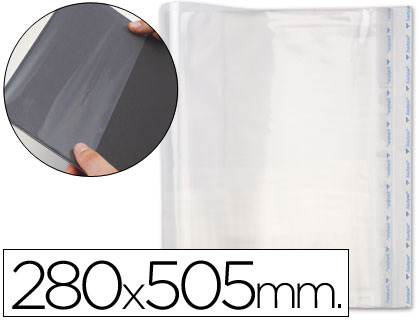FORRALIBRO PP AJUSTABLE ADHESIVO 280X505 MM (Ref.02010 (01198))